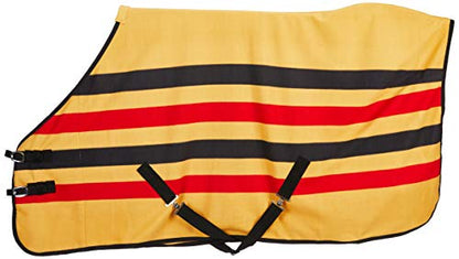 Cwell Equine FLEECE HORSE RUG cooler stable travel show NEWMARKET STRIPE
