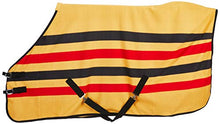 Load image into Gallery viewer, Cwell Equine FLEECE HORSE RUG cooler stable travel show NEWMARKET STRIPE
