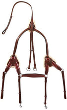 Load image into Gallery viewer, Cwell Equine New Leather 5 Point Breastplate + Martingale CHERRY Brown, XFull/Full/Cob/Pony
