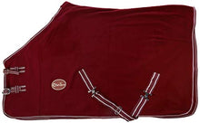 Load image into Gallery viewer, Cwell Equine TRAVEL FLEECE RUG/Cooler Standard Neck BURGUNDY Choice of Sizes

