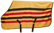 Load image into Gallery viewer, Cwell Equine FLEECE HORSE RUG cooler stable travel show NEWMARKET STRIPE
