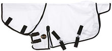 Load image into Gallery viewer, Cwell Equine NEW MINI/SHETLAND/PONY FLY RUG SOFT MESH ATTACHED NECK COVER WHITE 3&#39;6-4&#39;9&quot;
