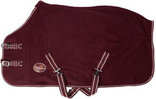 Load image into Gallery viewer, Cwell Equine TRAVEL FLEECE RUG/Cooler Standard Neck BURGUNDY Choice of Sizes
