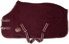 Load image into Gallery viewer, Cwell Equine TRAVEL FLEECE RUG/Cooler Standard Neck BURGUNDY Choice of Sizes
