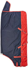 Load image into Gallery viewer, Cwell Equine LightWeight NAVY/RED turnout rug rain sheet no fill 600 Denier Waterproof
