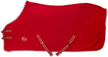 Load image into Gallery viewer, Cwell Equine NEW HORSE COB PONY RED SHOW TRAVEL FLEECE RUG 3&#039;6&quot;-6&#039;9&quot; stable cooler choice of Sizes
