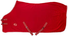 Load image into Gallery viewer, Cwell Equine NEW HORSE COB PONY RED SHOW TRAVEL FLEECE RUG 3&#039;6&quot;-6&#039;9&quot; stable cooler choice of Sizes
