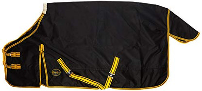 Cwell Equine LightWeight Black turnout rug Blanket rain sheet no fill 600 Denier waterproof