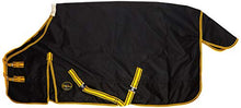 Load image into Gallery viewer, Cwell Equine LightWeight Black turnout rug Blanket rain sheet no fill 600 Denier waterproof
