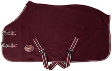Load image into Gallery viewer, Cwell Equine TRAVEL FLEECE RUG/Cooler Standard Neck BURGUNDY Choice of Sizes
