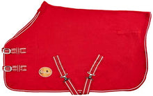 Load image into Gallery viewer, Cwell Equine NEW HORSE COB PONY RED SHOW TRAVEL FLEECE RUG 3&#039;6&quot;-6&#039;9&quot; stable cooler choice of Sizes
