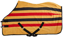 Load image into Gallery viewer, Cwell Equine FLEECE HORSE RUG cooler stable travel show NEWMARKET STRIPE
