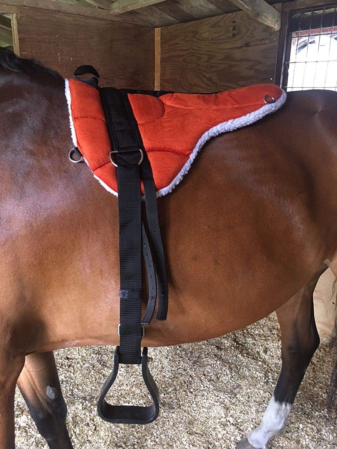 Cwell Equine MICRO SUEDE BAREBACK PAD FREE GIRTH AND STIRRUPS SADDLE PAD