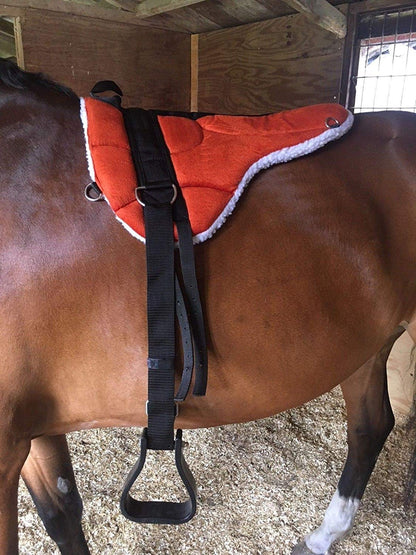Cwell Equine MICRO SUEDE BAREBACK PAD FREE GIRTH AND STIRRUPS SADDLE PAD