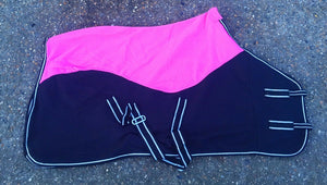 New Mini Shetland Pony Foal SHOW FLEECE RUG PINK / BLACK CHOICE OF SIZES