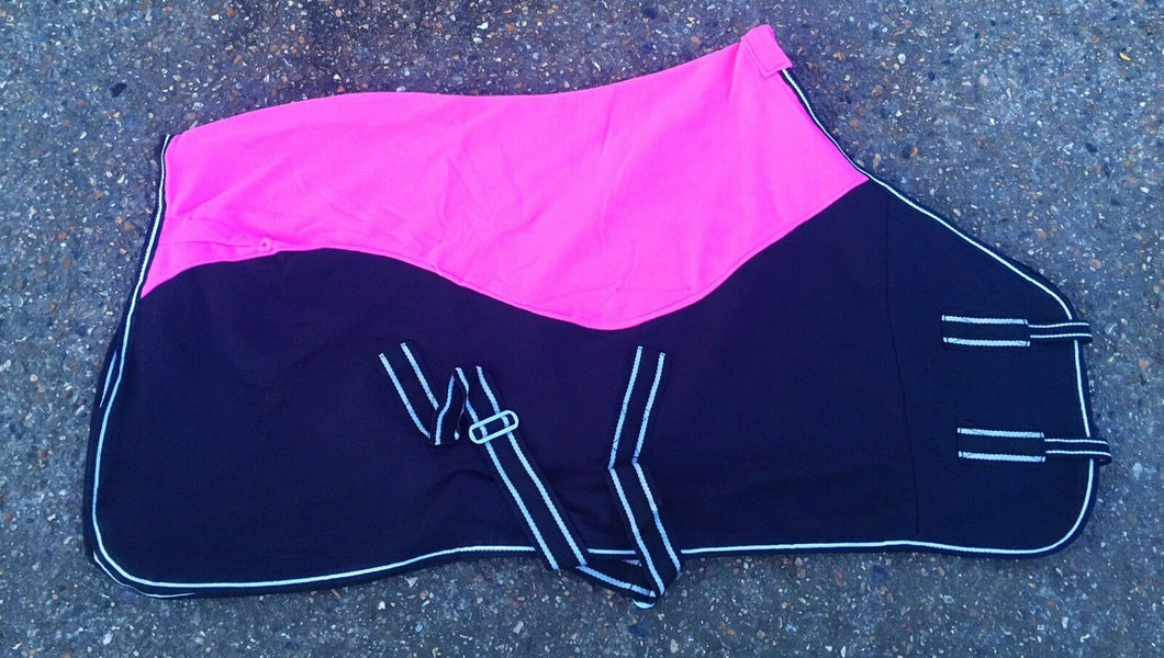 New Mini Shetland Pony Foal SHOW FLEECE RUG PINK / BLACK CHOICE OF SIZES